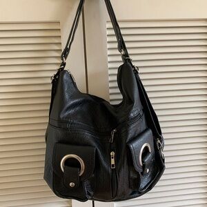 Black Leather Shoulder Bag